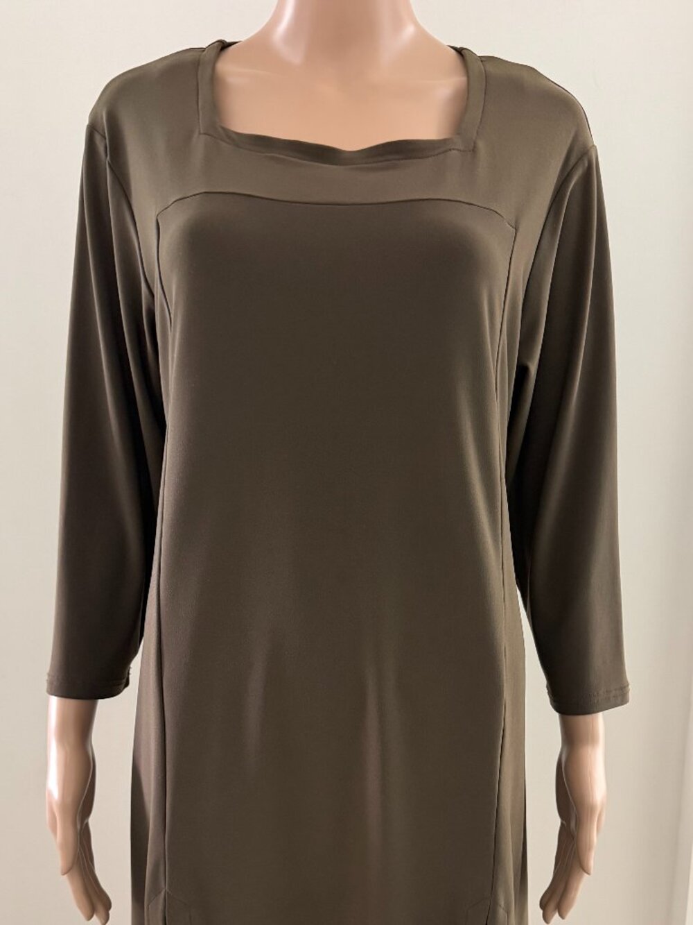 SYMPLI Jersey Knit  Dress/Tunic Olive Green Size 14